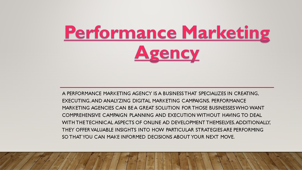 Performance Marketing Agency