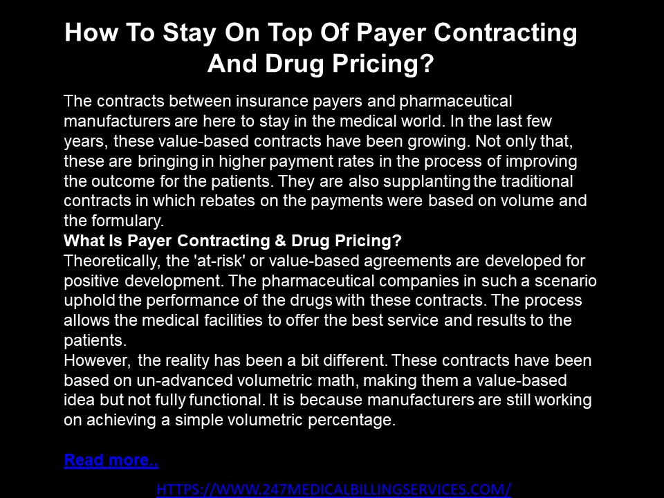 How To Stay On Top Of Payer Contracting And Drug Pricing?