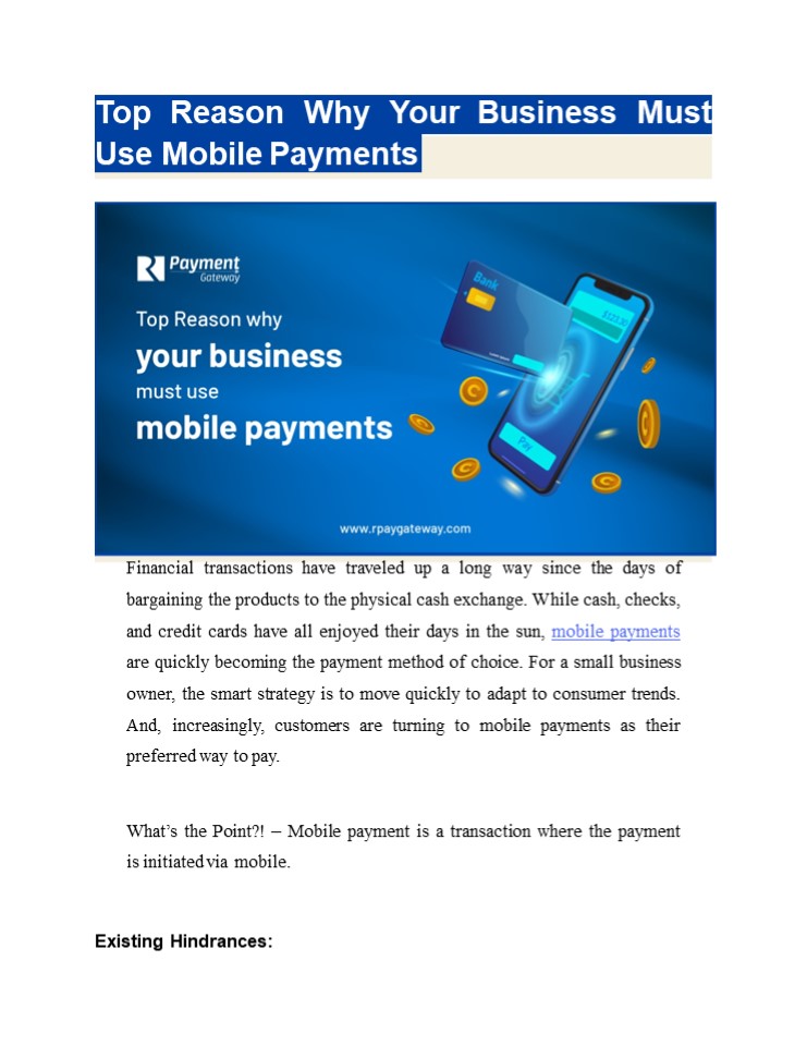 Mobile Payments