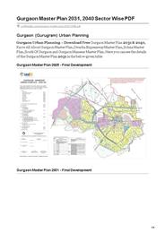 Gurgaon Master Plan 2031, 2040 Sector Wise PDF