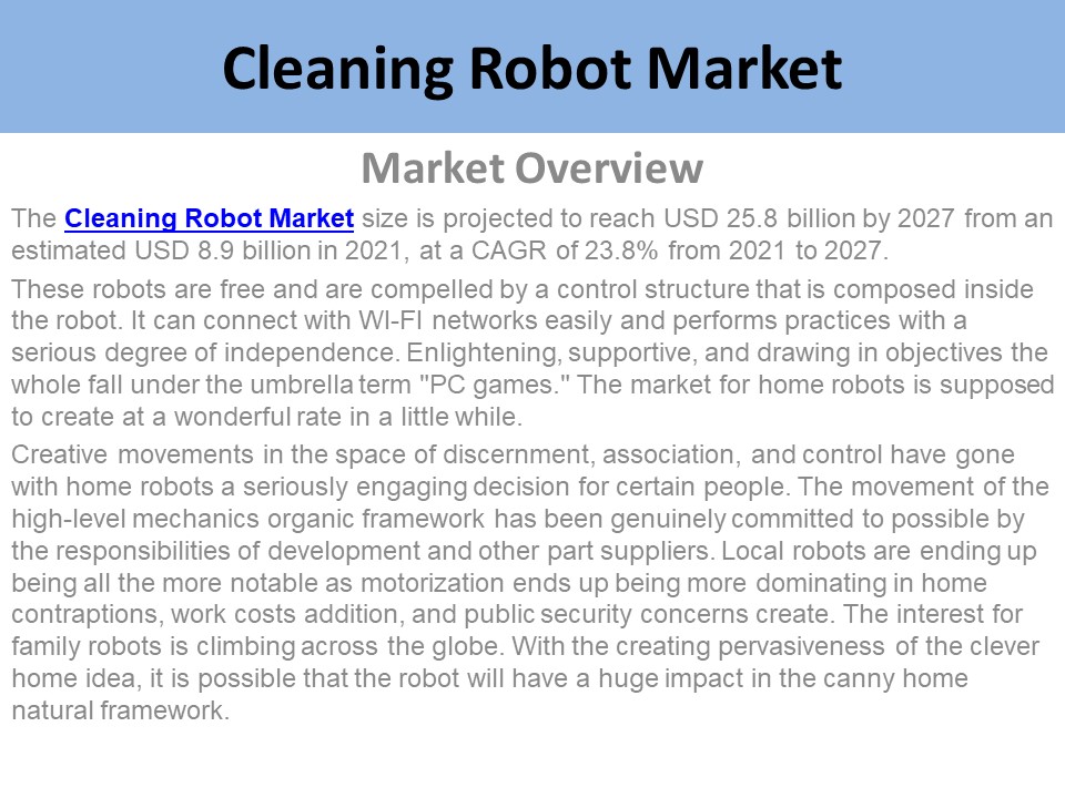 Cleaning Robot Market Research Report