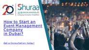 How to Start an Event Management Company in Dubai?