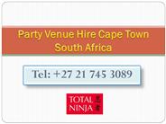 Party Venue Hire Cape Town South Africa