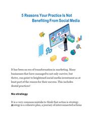 Reasons Your Practice Is Not Benefiting From Social Media