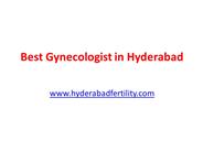 Best Gynecologist in Hyderabad