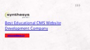 Best Educational CMS Website Development Company | Synthesys