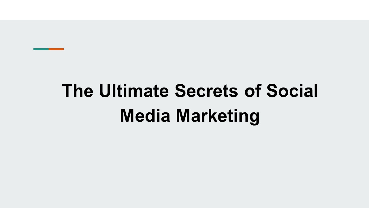PPT – The ultimate secrets of social media marketing (1) PowerPoint ...