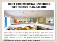 Best commercial interior designers bangalore