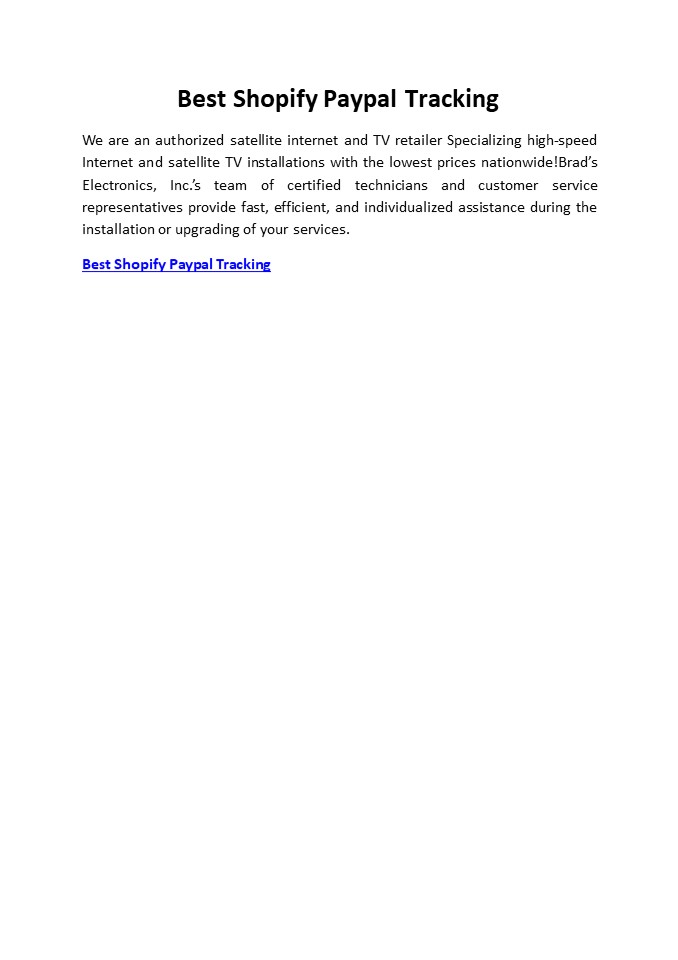 Best Shopify Paypal Tracking