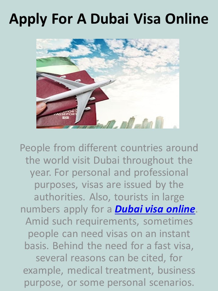 Apply For A Dubai Visa Online