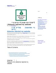Adsense rejected my website