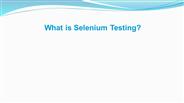 Introduction to Selenium Testing