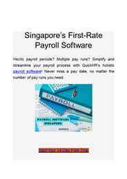 Payroll Software In Singapore
