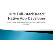 Hire Full-stack React Native App Developer