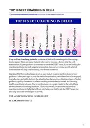Top 10 Neet Coaching in Delhi