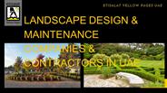 Landscape Design & Maintenance Companies & Contractors in UAE