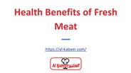 Health Benefits of Fresh Meat