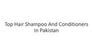 Hair Shampoo and Conditioners in Pakistan