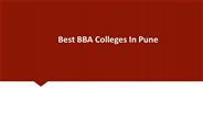 Best BBA Colleges In Pune