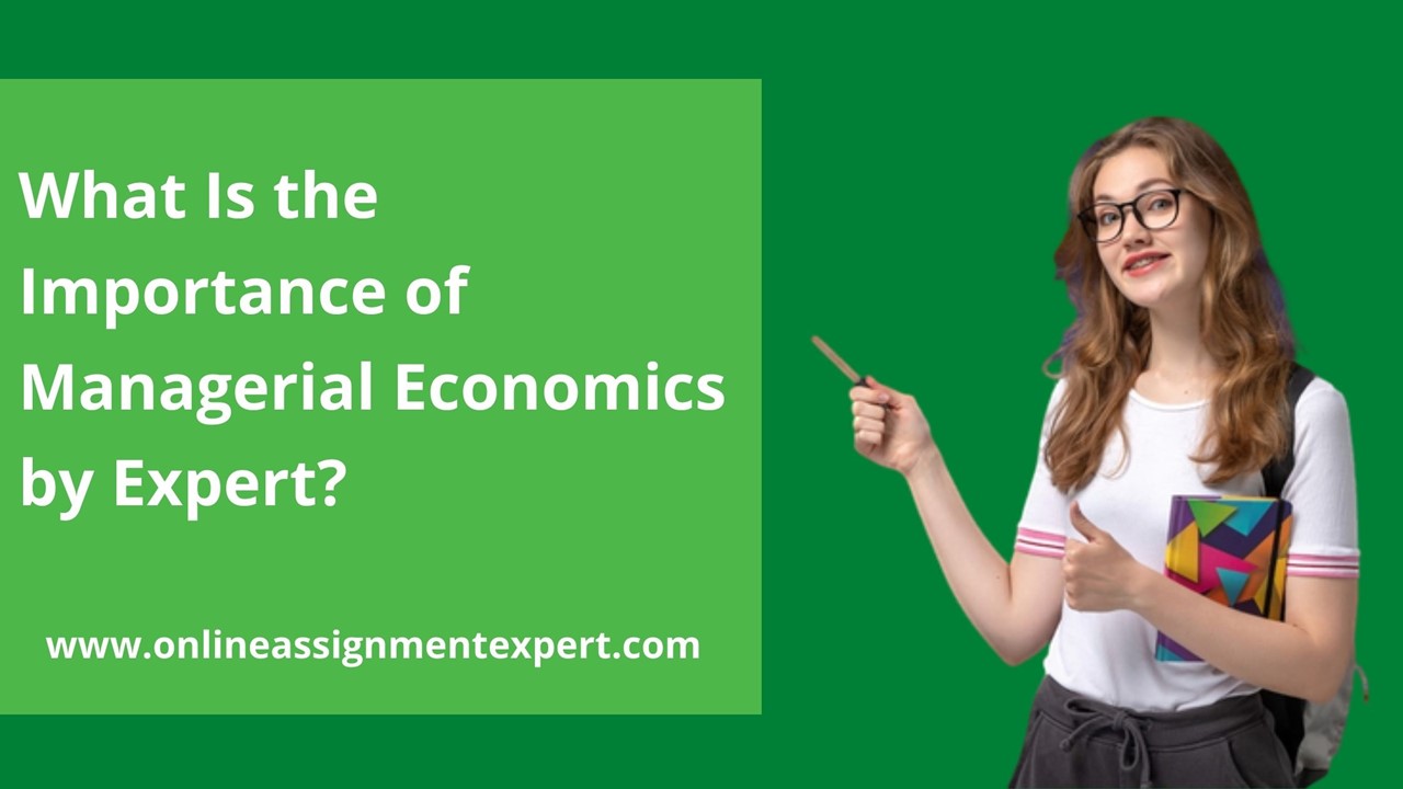 What Is the Importance of Managerial Economics by Expert?