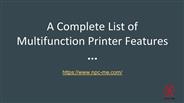 A Complete List of Multifunction Printer Features