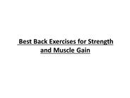 Best Back Exercises for Strength and Muscle Gain