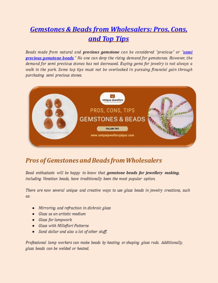 PPT Gemstones & Beads From Wholesalers Pros, Cons, and Top Tips