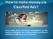 How to Make Money via Classified ads
