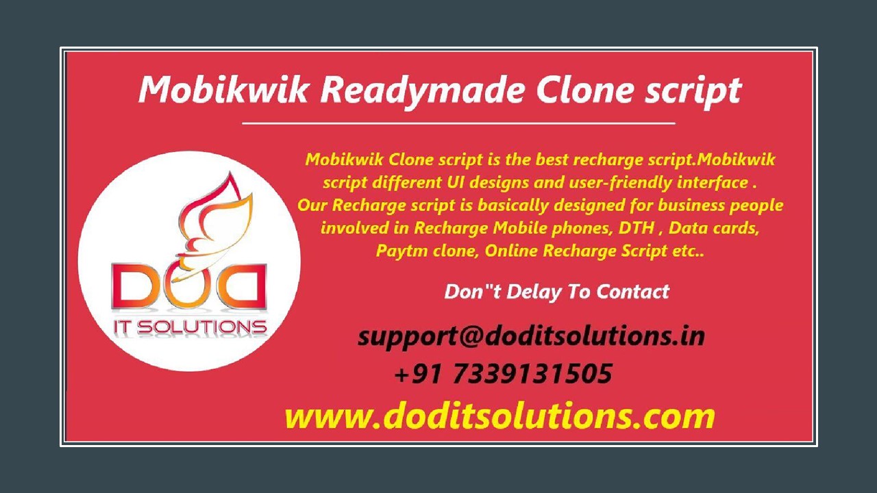 Online Mobikwik Readymade System - DOD IT Solutions
