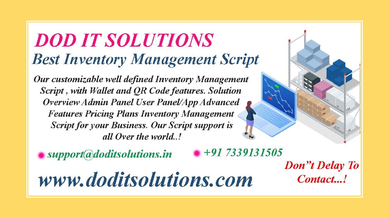 Online Inventory Management System - DOD IT SOLUTIONS