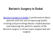 Bariatric Surgery In Dubai