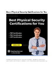 Best Physical Security Certifications for You