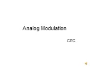 Analog Modulation.