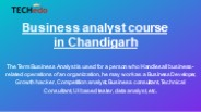Business Analyst Course in Chandigarh