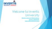 Course Details in Invertis University
