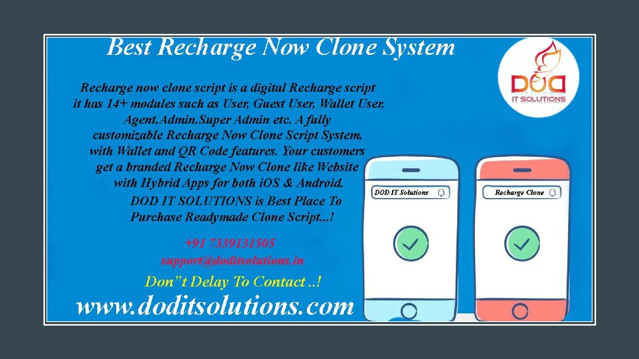 Online Recharge Now Clone System - DOD IT SOLUTIONS