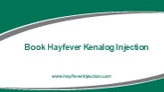 Book Hayfever Kenalog Injection