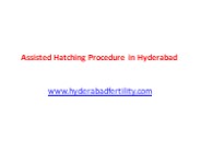 Assisted Hatching Procedure in Hyderabad