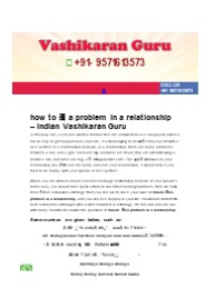 how to fix a problem in a relationship