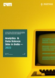 Analytics and Data Science jobs in India 2022