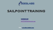 Sailpoint Training - IDESTRAININGS