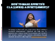 How to make effective classified advertisements?