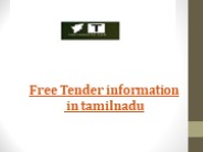 Free Tender information in tamilnadu