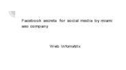 Facebook secrets social media miami seo agency