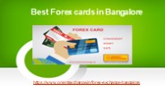 Best Forex cards in Bangalore