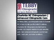Charlotte NC Chiropractors | Advanced Chiropractic Care