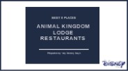 Animal Kingdom Lodge Restaurants