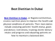 Best Dietitian In Dubai