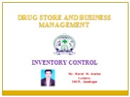 INVENTORY CONTROL