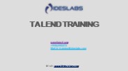 Talend Training - IDESTRAININGS